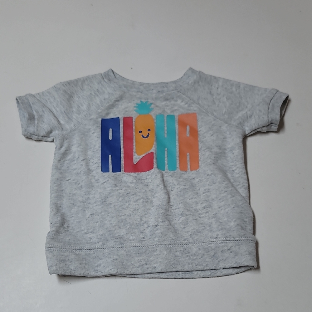 Old Navy Kids Light Gray Aloha Tee 🩶